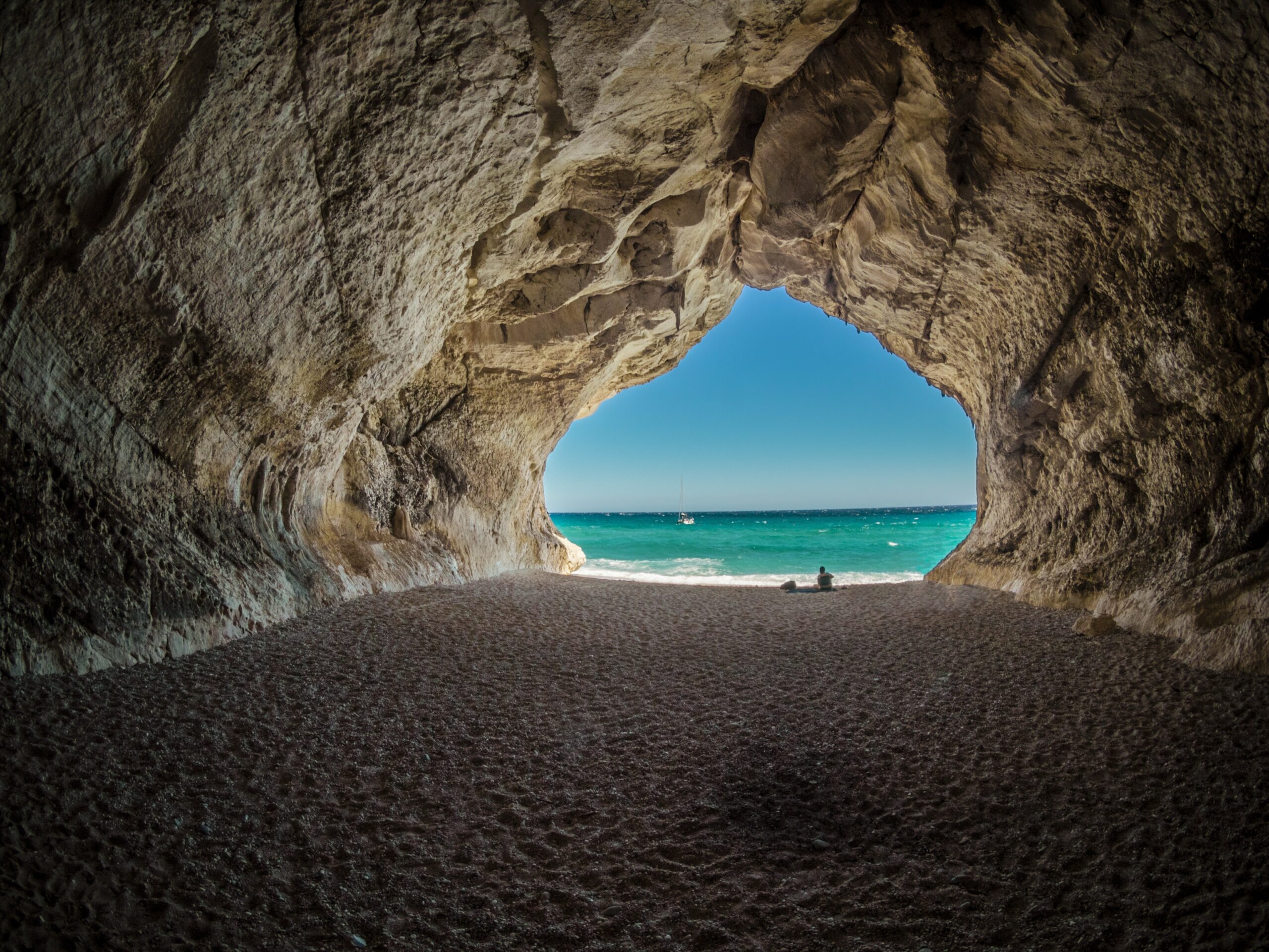 cave opening up to the ocean